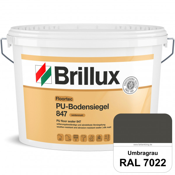 Floortec PU-Bodensiegel ELF 847 (RAL 7022 Umbragrau) seidenmatt, witterungsbeständig, außen & innen