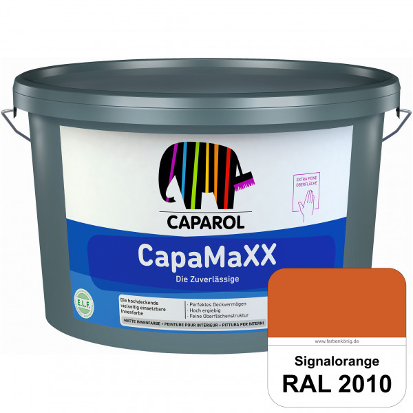 CapaMaXX (RAL 2010 Signalorange) tuchmatte Innenfarbe mit hohem Deckvermögen und Ergiebigkeit