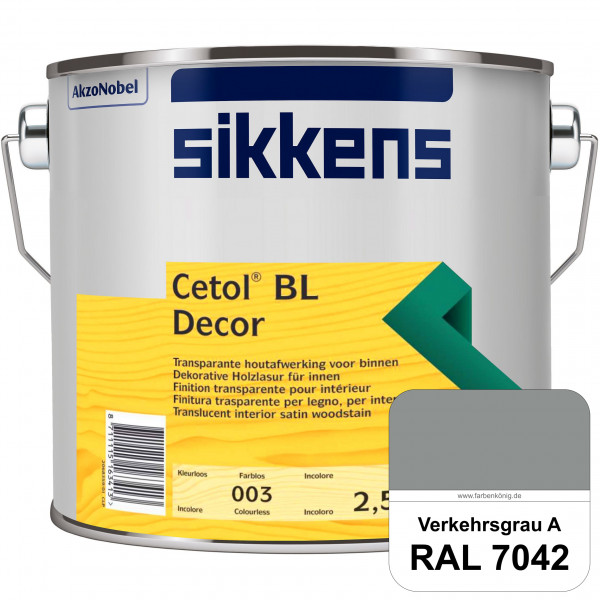 Cetol BL Decor (RAL 7042 Verkehrsgrau A) wasserbasierte & seidenglänzende Dünnschichtlasur für innen
