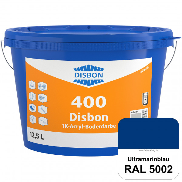 Disbon 400 1K-Acryl-Bodenfarbe (RAL 5002 Ultramarinblau) Dispersionsbeschichtung für mineralische Bo