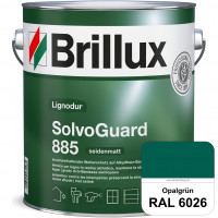 SolvoGuard 885 (RAL 6026 Opalgrün) deckende oder lasierende seidenmatte Alkydharz-Holzfarbe für auße