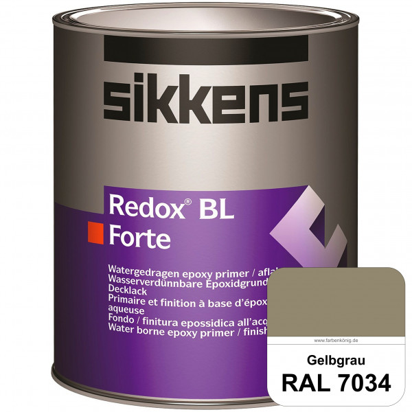Redox BL Forte (RAL 7034 Gelbgrau) seidenmatte & wasserbasierte 2-K-Epoxidharzlack (innen)