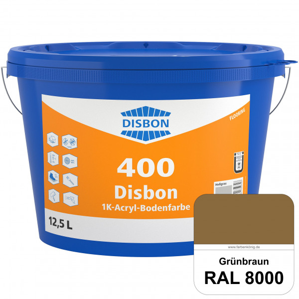 Disbon 400 1K-Acryl-Bodenfarbe (RAL 8000 Grünbraun) Dispersionsbeschichtung für mineralische Bodenfl