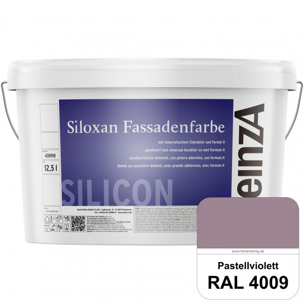 einzA Siloxan Fassadenfarbe (RAL 4009 Pastellviolett) Siliconvergütete Fassadenfarbe