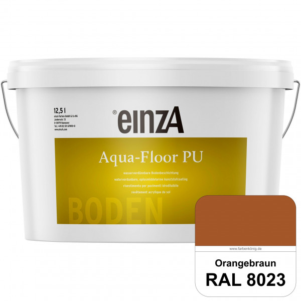 einzA Aqua-Floor PU (RAL 8023 Orangebraun) seidenglänzender Acryl-PU-Bodenbeschichtung