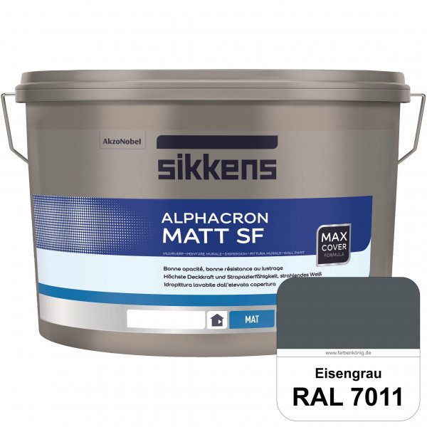 Alphacron Matt SF (RAL 7011 Eisengrau) stumpfmatte & hochwertige Premium-Wandfarbe (innen)