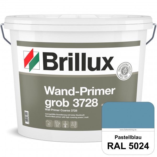 Wand-Primer grob ELF 3728 (RAL 5024 Pastellblau) quarzgefüllte Spezialgrundierfarbe für Gipskarton,