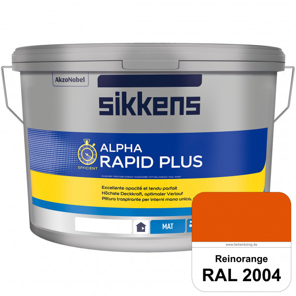 Alpha Rapid Plus (RAL 2004 Reinorange) Hochwertige & stumpfmatte Wandfarbe für mittlere Belastungen