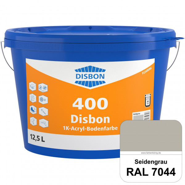 Disbon 400 1K-Acryl-Bodenfarbe (RAL 7044 Seidengrau) Dispersionsbeschichtung für mineralische Bodenf