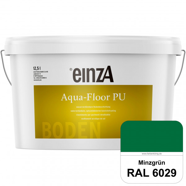 einzA Aqua-Floor PU (RAL 6029 Minzgrün) seidenglänzender Acryl-PU-Bodenbeschichtung