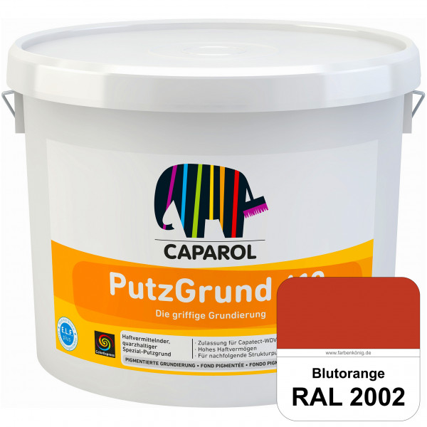 Putzgrund 610 (RAL 2002 Blutorange) Wasserverdünnbare & haftvermittelnde gefüllte SpezialGrundierfar