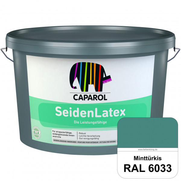 SeidenLatex ELF (RAL 6033 Minttürkis) strapazierfähige, scheuerbeständige und seidenmatte Latexfarbe