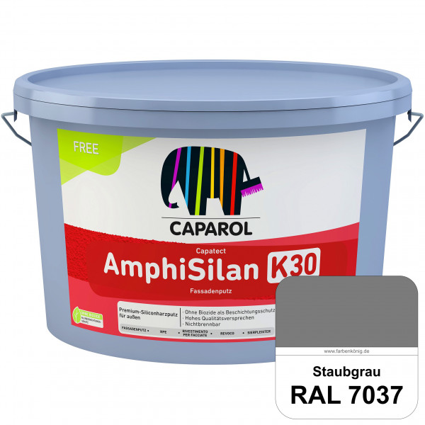 Capatect AmphiSilan Fassadenputz K30 (RAL 7037 Staubgrau) Spezielle Innenfarbe für die rationelle Be