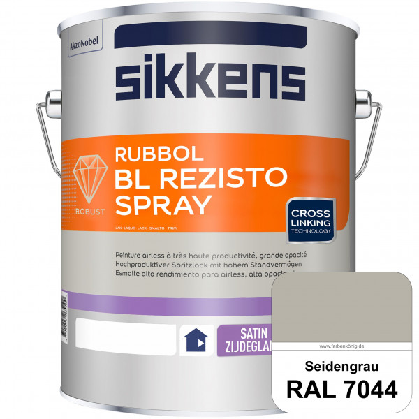 Rubbol BL Rezisto Spray (RAL 7044 Seidengrau) Hochwertiger, strapazierfähiger Airlesslack für (innen