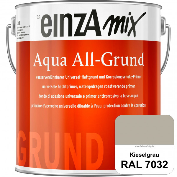 einzA Aqua All-Grund (RAL 7032 Kieselgrau) Wasserverdünnbarer Haftgrund & Korrosionsschutz-Primer