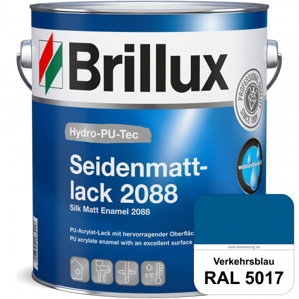 Hydro-PU-Tec Seidenmattlack 2088 (RAL 5017 Verkehrsblau) PU-Seidenmattlack (wasserbasiert) innen