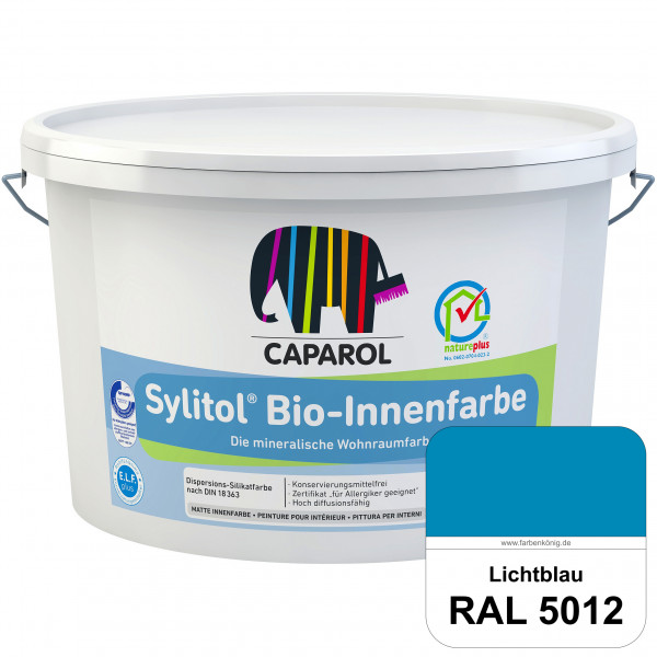 Sylitol® Bio-Innenfarbe (RAL 5012 Lichtblau) Innenfarbe auf Silikatbasis  für Allergiker