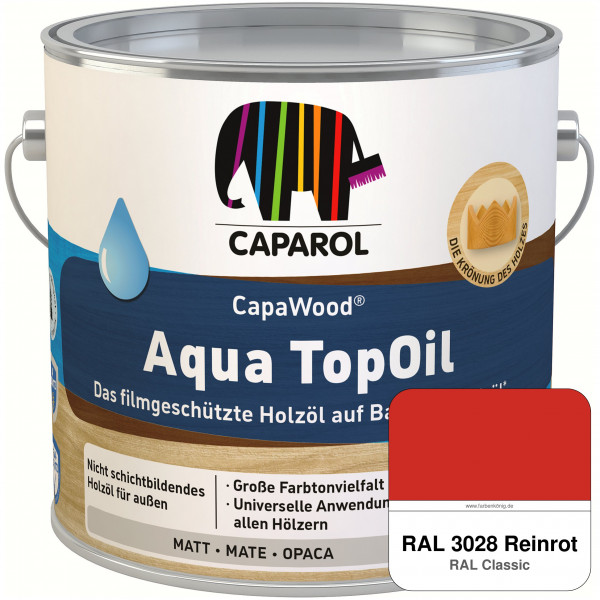 CapaWood® AquaTopOil (RAL 3028 Reinrot)
