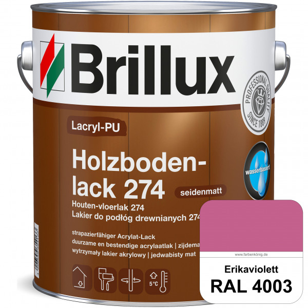 Lacryl-PU Holzbodenlack 274 (RAL 4003 Erikaviolett) hochwertige & widerstandsfähige, deckende Versie