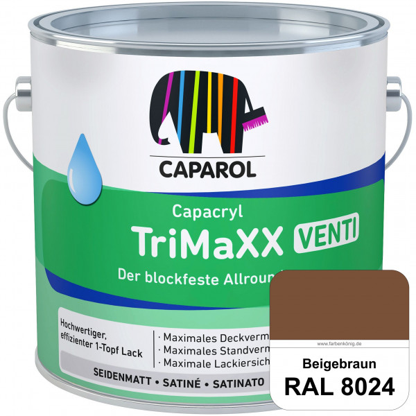 Capacryl TriMaXX Venti (RAL 8024 Beigebraun) Der blockfeste Allrounder für Fenster & Türen