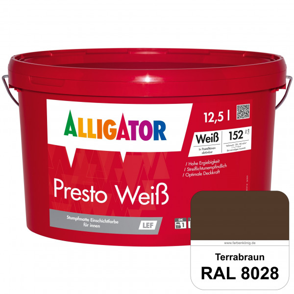 Presto Weiß LEF (RAL 8028 Terrabraun)