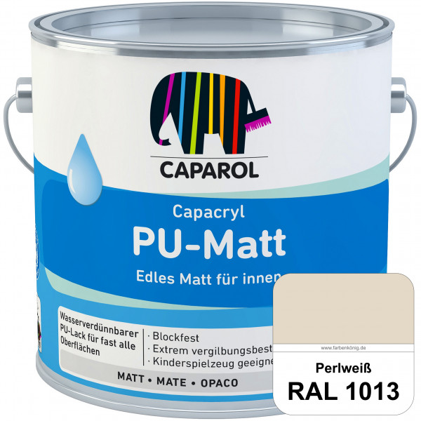 Capacryl PU-Matt (RAL 1013 Perlweiß) tuchmatter & wasserbasierter Lack
