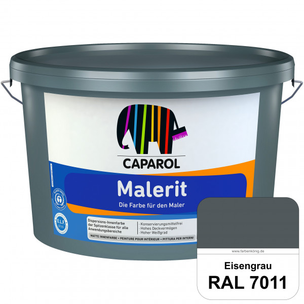 Malerit E.L.F. (RAL 7011 Eisengrau) matte Innenfarbe für Neu- & Renovierungsanstriche