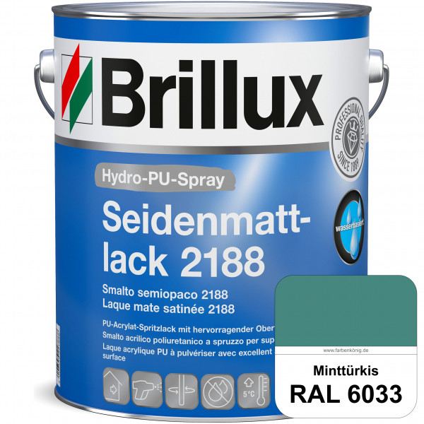 Hydro-PU-Spray Seidenmattlack 2188 (RAL 6033 Minttürkis) hochwertiger Lack speziell für das XVLP-Spr