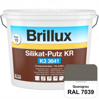 Silikat-Putz KR K3 3641 (RAL 7039 Quarzgrau) Dekorativer Kratzputz auf Silikatbasis
