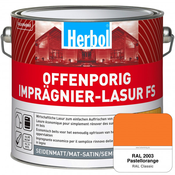 Offenporig Imprägnier-Lasur FS (RAL 2003 Pastellorange)