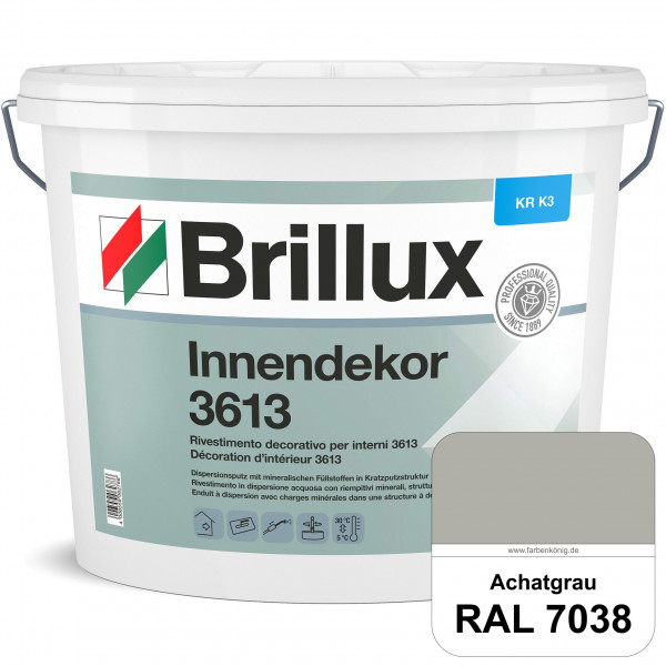 Innendekor ELF KR-K3 3613 (RAL 7038 Achatgrau) Kratzputz nach zur Erzielung dekorativer und strapazi