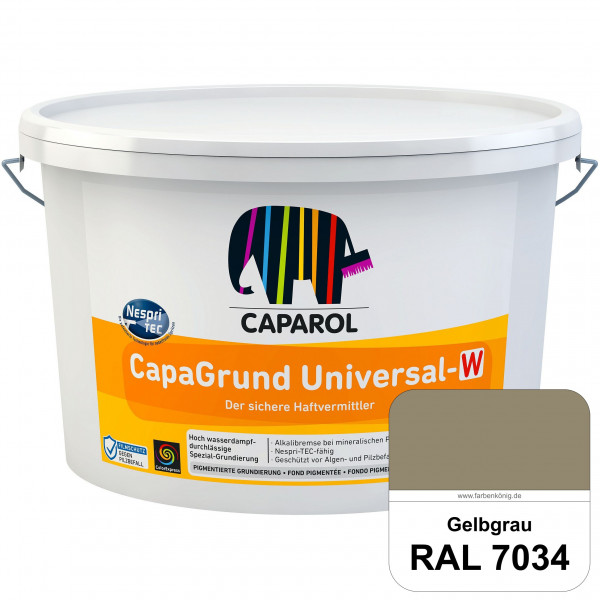 CapaGrund Universal-W (RAL 7034 Gelbgrau) hoch wasserdampfdurchlässige Spezial-Grundierung (innen &