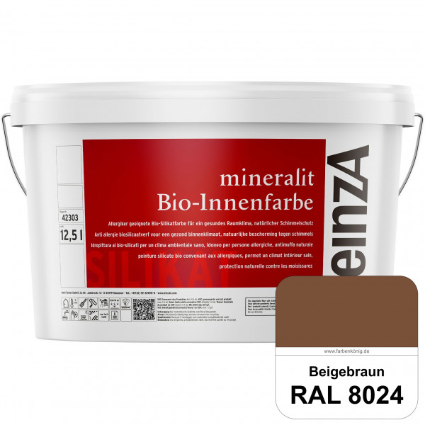 einzA mineralit Bio-Innenfarbe (RAL 8024 Beigebraun) Bio-Silikat-Innenfarbe gemäß VOB DIN 18 363