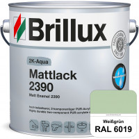 2K-Aqua Mattlack 2390 (RAL 6019 Weißgrün) mechanisch und chemisch hoch belastbar für außen & innen