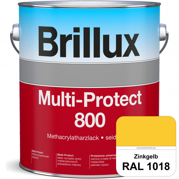 Multi-Protect 800 (RAL 1018 Zinkgelb) seidenmatter, hoch wetterbeständiger Methacrylatharzlack, für