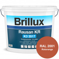 Rausan KR K3 3517 (RAL 2001 Rotorange) Organisch gebundener Kratzputz für wetterbeständige Oberfläch