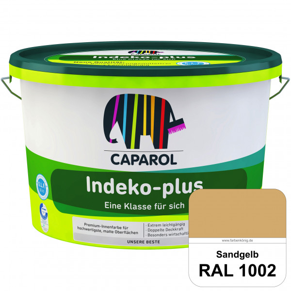 Indeko-plus (RAL 1002 Sandgelb) doppeldeckende matte & hochwertige Innenfarbe