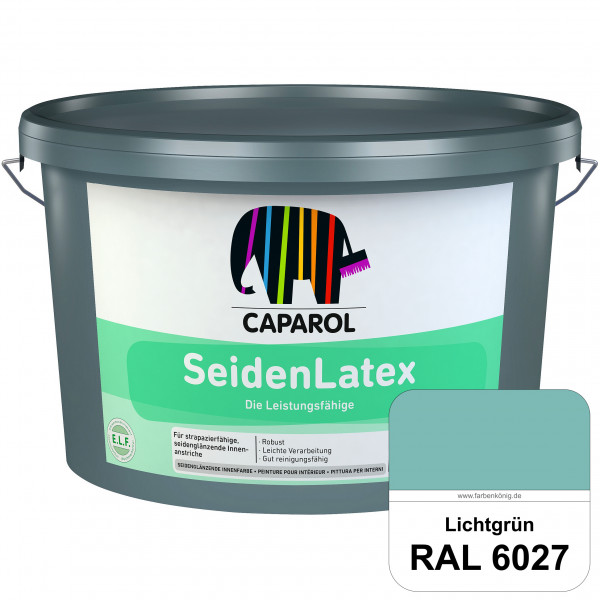 SeidenLatex ELF (RAL 6027 Lichtgrün) strapazierfähige, scheuerbeständige und seidenmatte Latexfarbe
