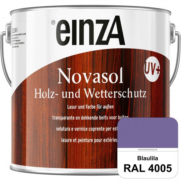 einzA Novasol HW Farbe (RAL 4005 Blaulila) Deckender Wetterschutz für außen