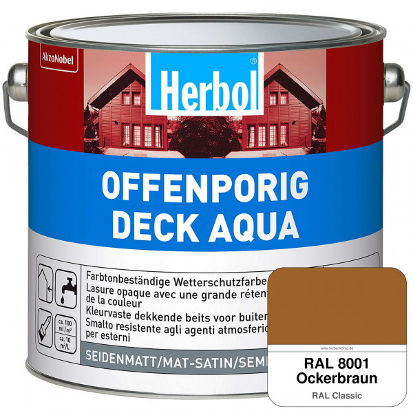 Offenporig-Deck Aqua (RAL 8001 Ockerbraun)