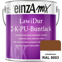 einzA LawiDur 2-K-PU-Buntlack - Seidenglanz (RAL 8003 Lehmbraun)