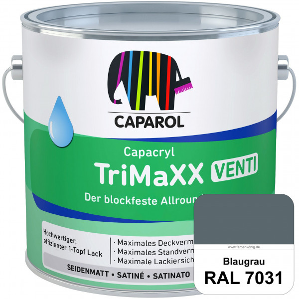 Capacryl TriMaXX Venti (RAL 7031 Blaugrau) Der blockfeste Allrounder für Fenster & Türen