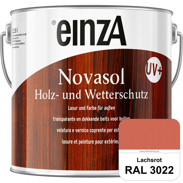 einzA Novasol HW Farbe (RAL 3022 Lachsrot) Deckender Wetterschutz für außen