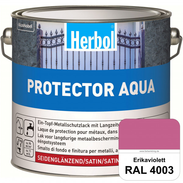 Protector Aqua (RAL 4003 Erikaviolett) Lack für Eisen, Stahl und NE-Metalle (Innen&Außen)