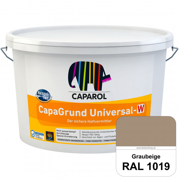 CapaGrund Universal-W (RAL 1019 Graubeige) hoch wasserdampfdurchlässige Spezial-Grundierung (innen &
