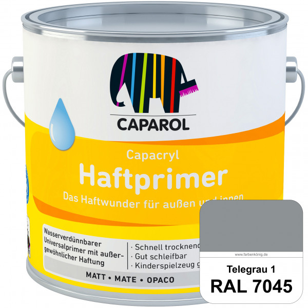 Capacryl Haftprimer (RAL 7045 Telegrau 1) Grundierungen Holz, Zink, Hart-PVC, Aluminium, Kupfer (inn