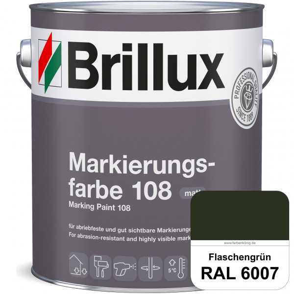 Markierungsfarbe 108 (RAL 6007 Flaschengrün) Markierungsfarbe für Asphalt, Betonböden, Zementestrich