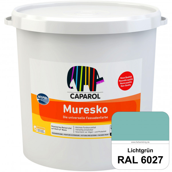 Muresko Nespri (R 30) (RAL 6027 Lichtgrün) Silanisierte Reinacrylat-Fassadenfarbe auf SilaCryl®-Basi