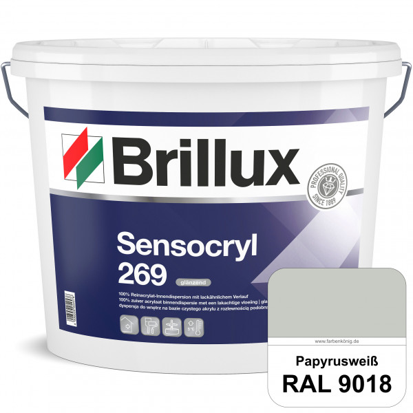 Sensocryl ELF 269 (RAL 9018 Papyrusweiß) glänzende hochwertige Reinacrylat-Innendispersion für Artzp