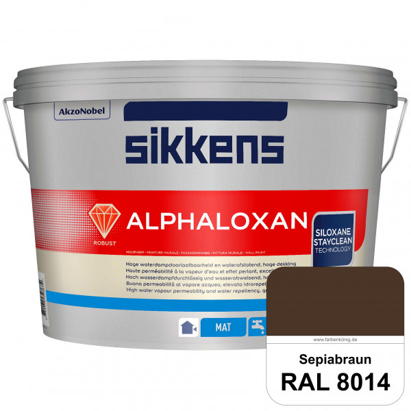 Alphaloxan (RAL 8014 Sepiabraun) Professionelle Siliconharz-Fassadenfarbe (außen)